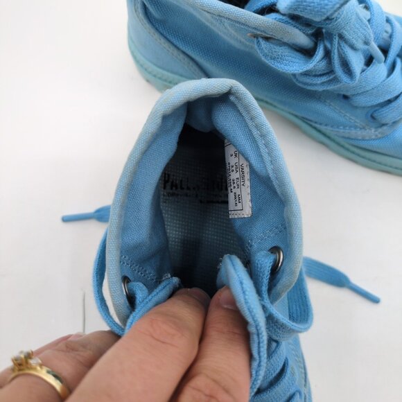 Palladium Pampa Hi Varsity Canvas Boots Blue Women’s 5 / Youth 3.5 Lace Up Retro - Picture 9 of 14